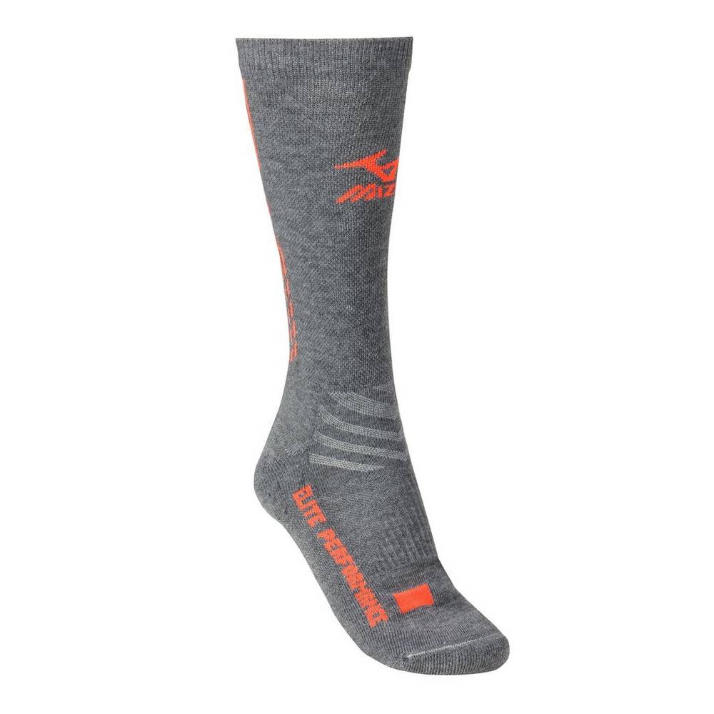 Mizuno Men's Legacy Crew Volleyball Socks Red Grey/Orange (480178-TBP)